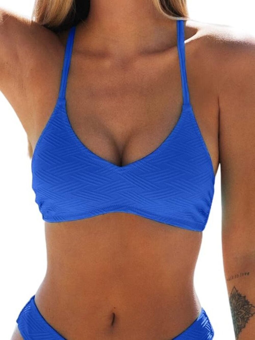 New CUPSHE Bikini Top Blue